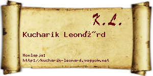 Kucharik Leonárd névjegykártya