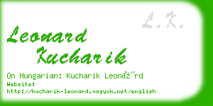 leonard kucharik business card